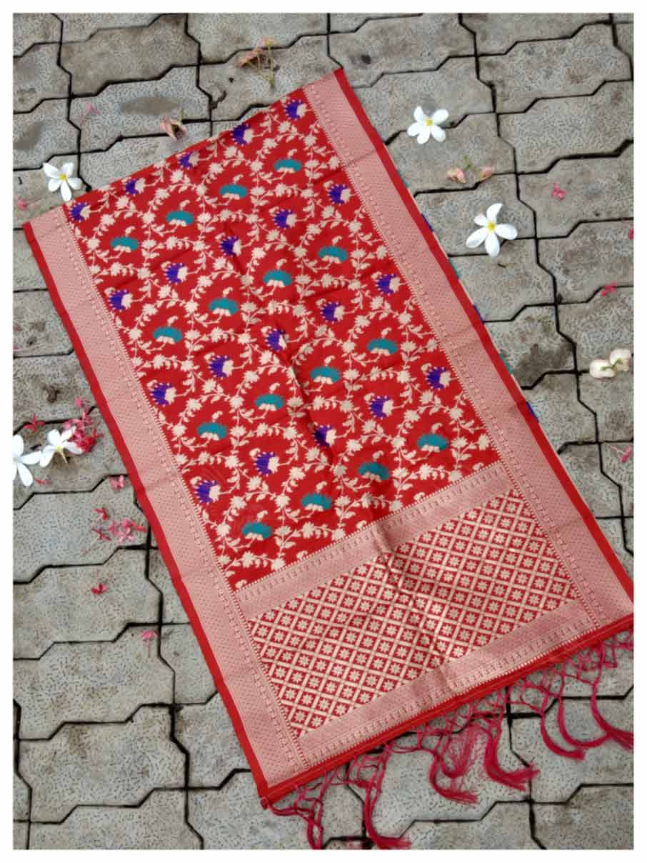 Silk Zari Work Banarasi Dupatta Traders-KD262Dark Silk Zari Work Banarasi Dupatta Traders-KD262Dark